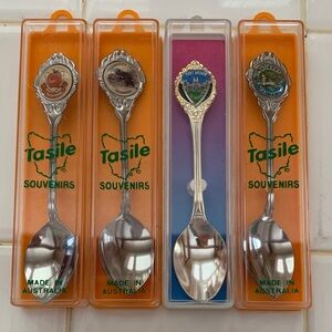 Australia Tasmania Souvenir Silver Spoons Set